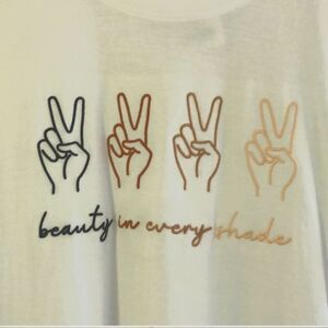 3/4 sleeves  diversity Peace Tshirt size 1X